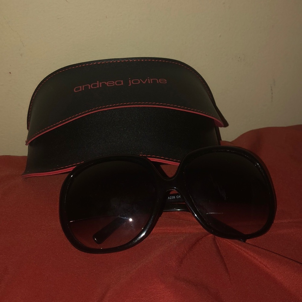 Andrea Jovine black vintage Sunglasses